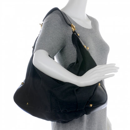 Gucci Monogram Large Jockey Hobo Black 8 of 11