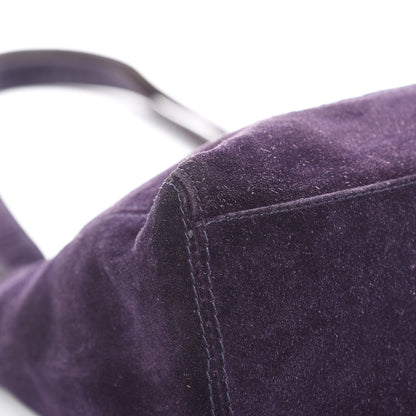 Chanel Suede CC Shoulder Bag Purple 10 of 19