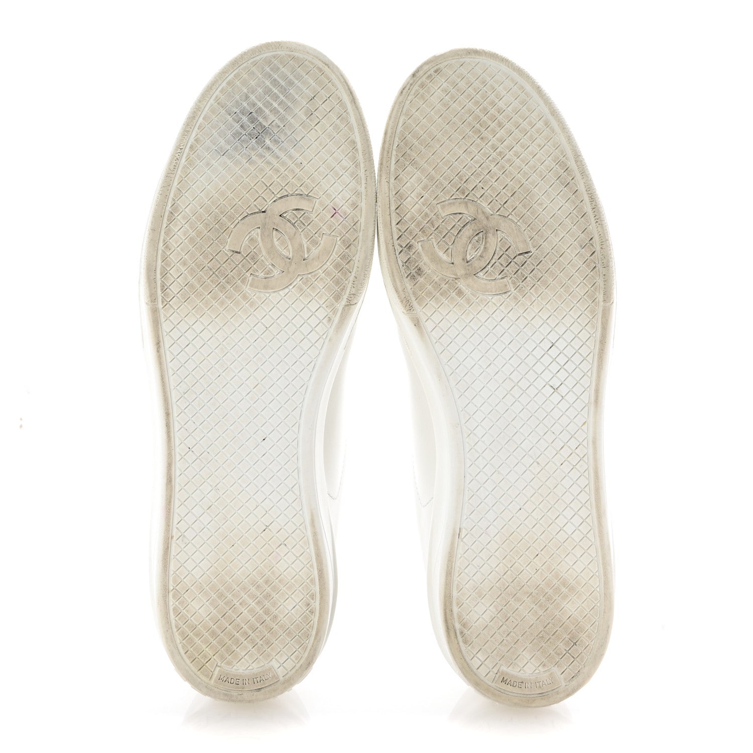 Chanel Calfskin CC Womens Sneakers 39 White 6 of 12