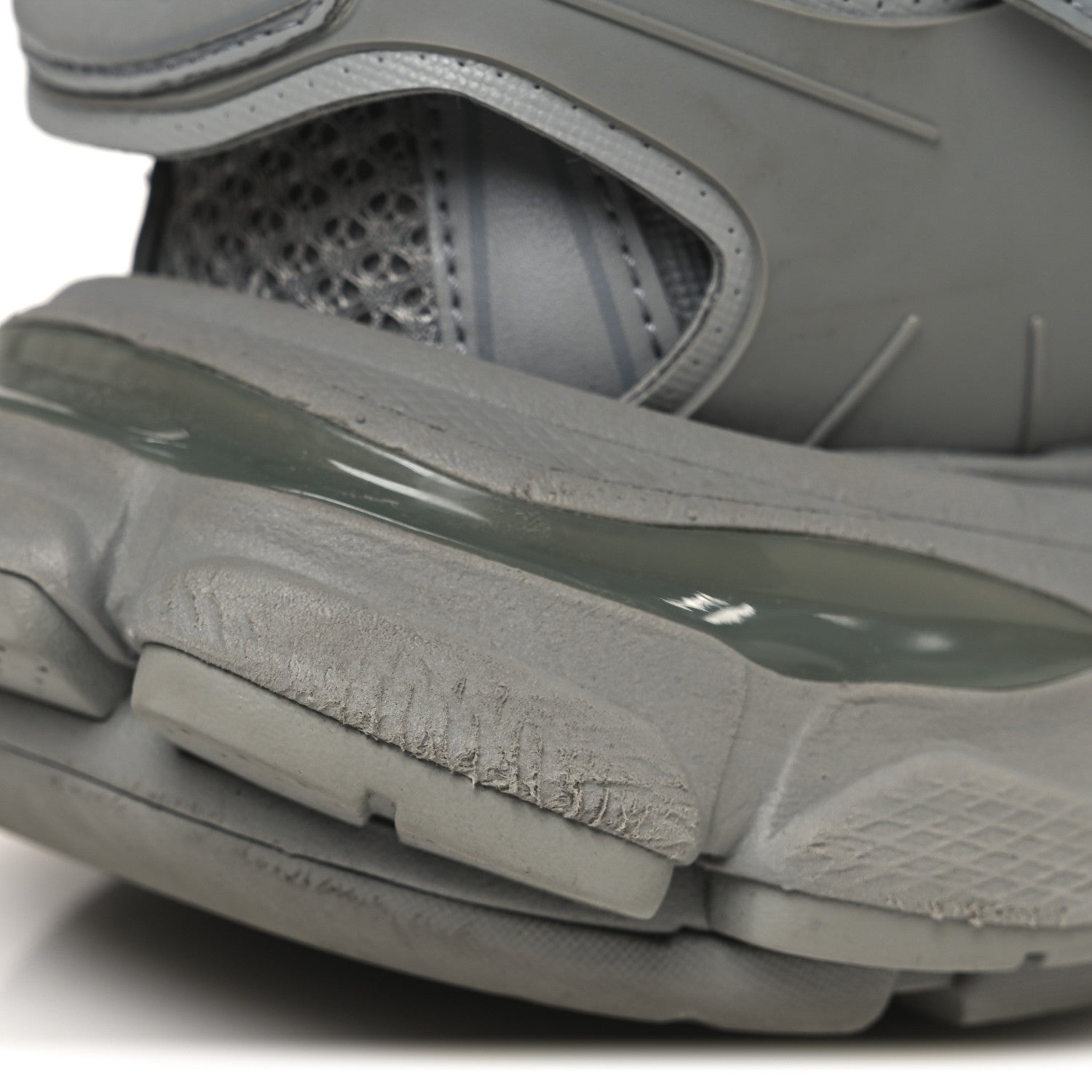 Balenciaga Rubber Mesh Fabric Monocolor Recycled Sole Womens Track Sneakers 39 Medium Grey 10 of 10