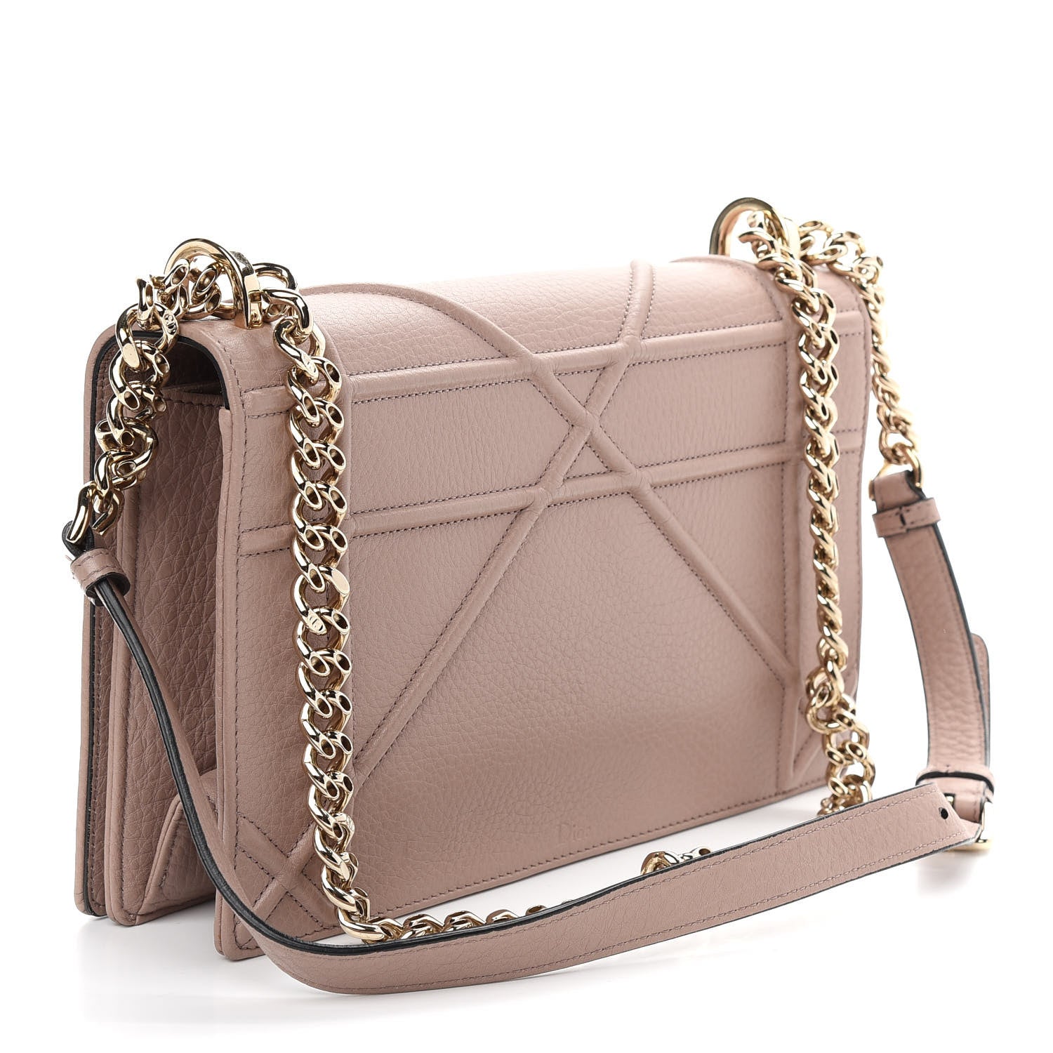 Christian Dior Grained Calfskin Medium Diorama Flap Bag Rose Poudre 2 of 11