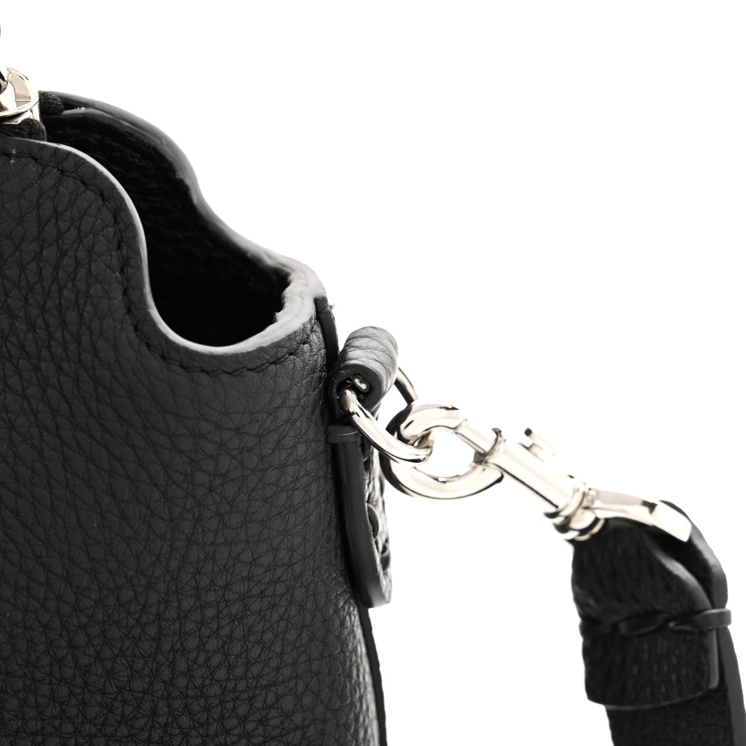 Fendi Cuoio Romano Selleria Medium By The Way Boston Bag Black 11 of 12