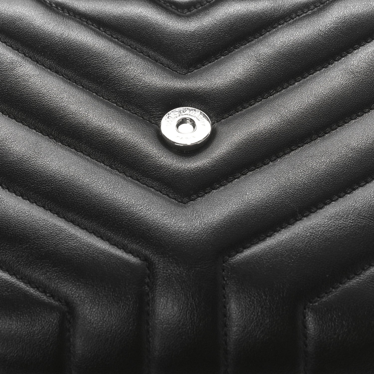 Saint Laurent Calfskin Y Quilted Monogram Small Loulou Chain Satchel Black 11 of 12