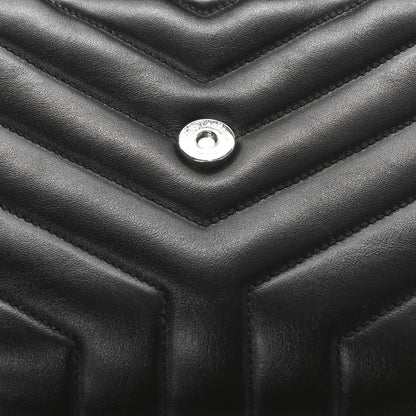 Saint Laurent Calfskin Y Quilted Monogram Small Loulou Chain Satchel Black 11 of 12