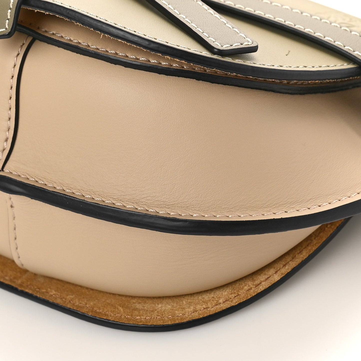 Calfskin Mini Gate Dual Bag Clay Green Dusty Beige