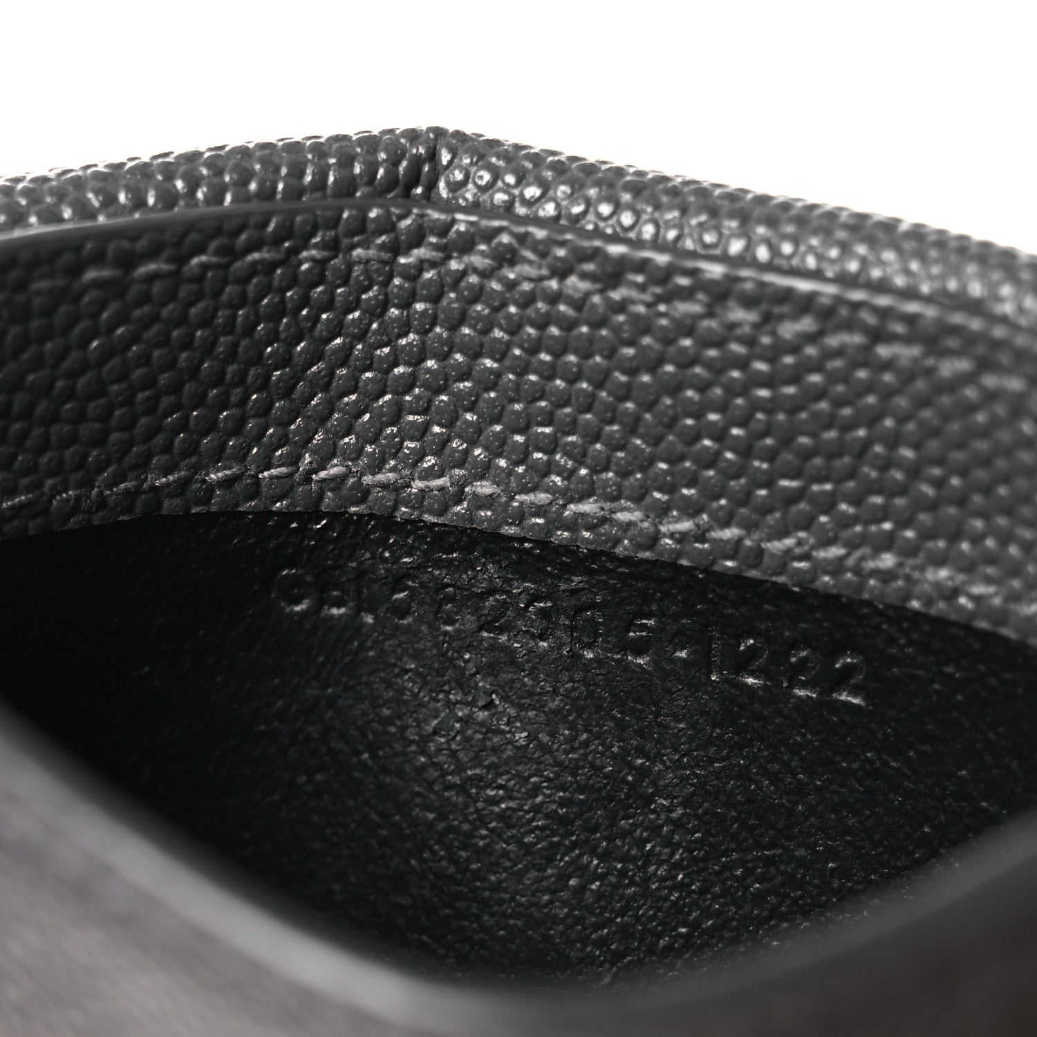 Saint Laurent Grain De Poudre Uptown Monogram Card Case Storm 7 of 9