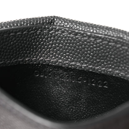 Saint Laurent Grain De Poudre Uptown Monogram Card Case Storm 7 of 9