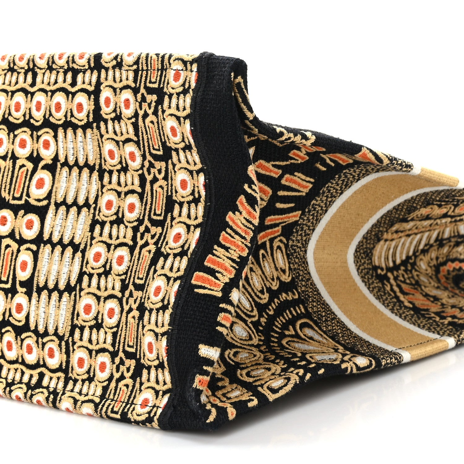 Christian Dior Canvas Embroidered Dior Animals Giraffe Book Tote Yellow Multicolor 9 of 9