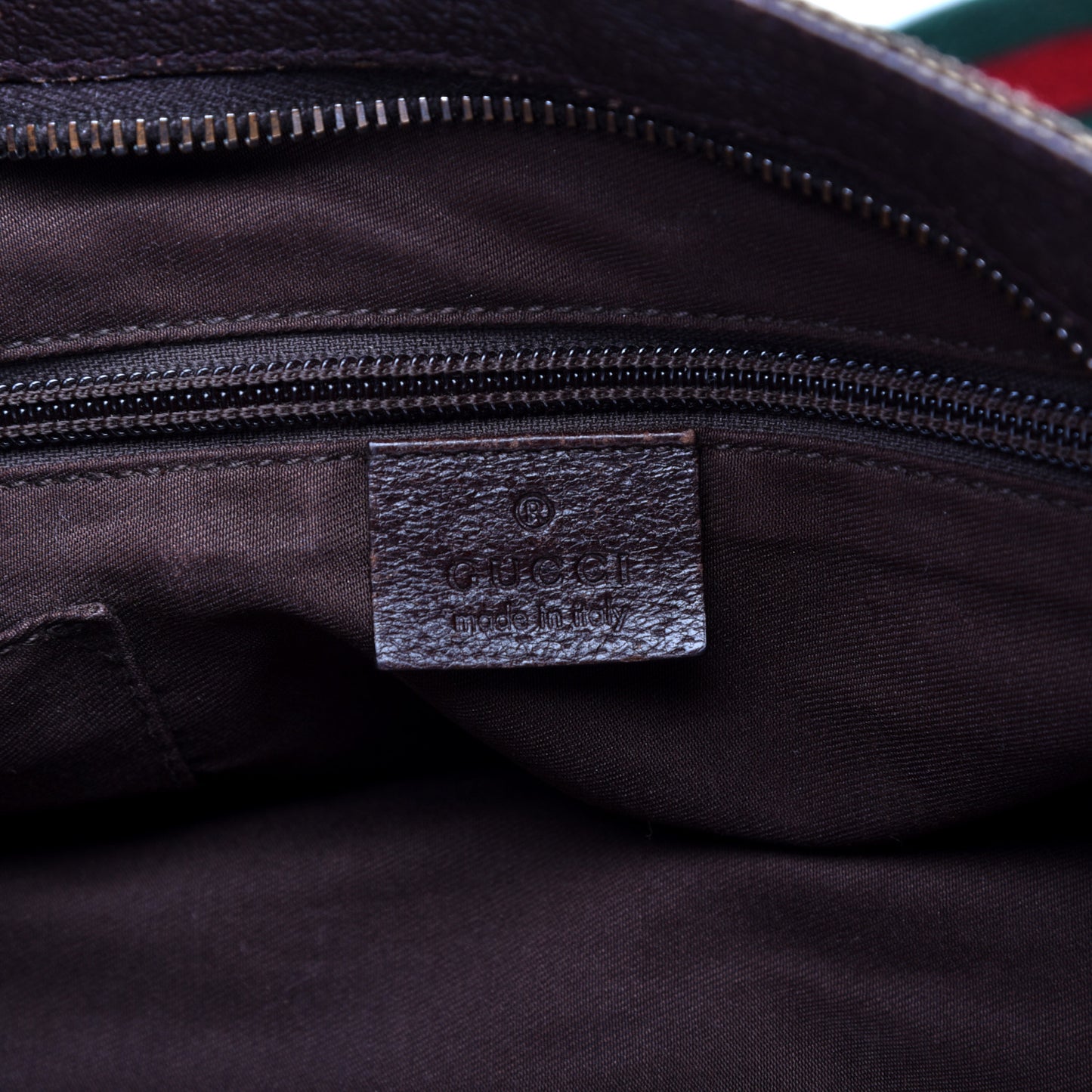 Monogram Web Medium Double Pocket Messenger Bag Dark Brown