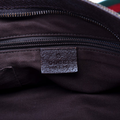 Gucci Monogram Web Medium Double Pocket Messenger Bag Dark Brown 8 of 10