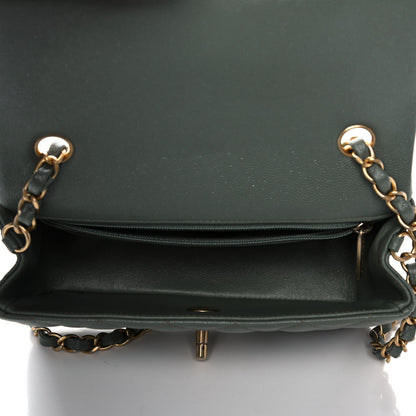 Chanel Iridescent Caviar Quilted Mini Rectangular Flap Green 5 of 11