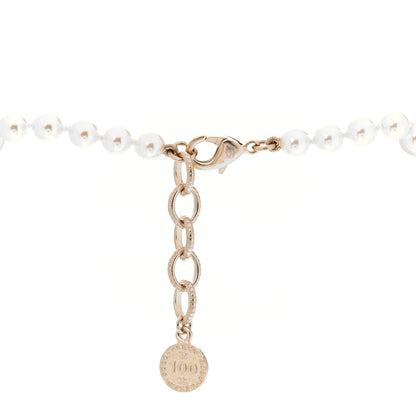 Chanel Pearl CC 100th Anniversary Necklace Light Gold 3 of 4