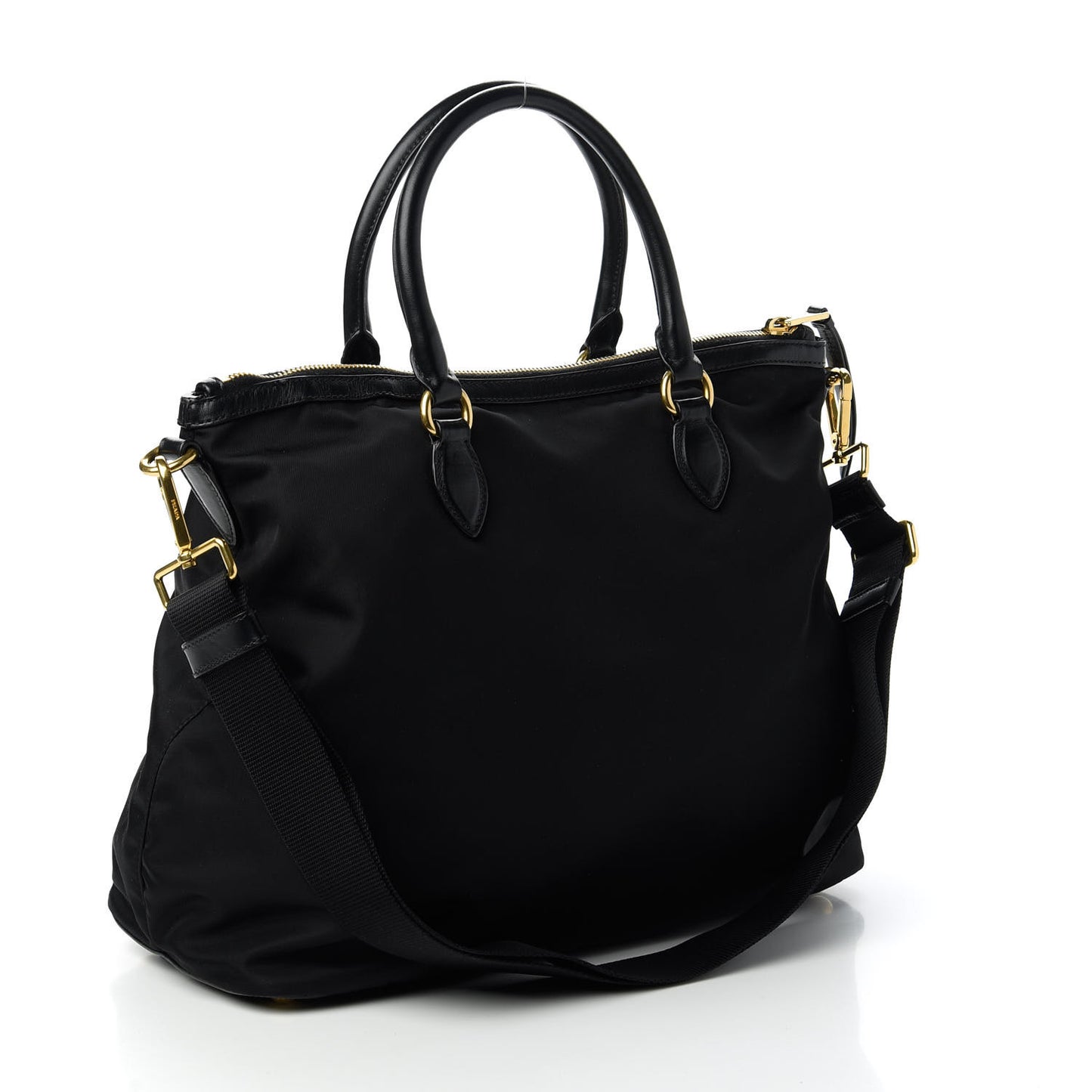 Tessuto Nylon Soft Calf Tote Black