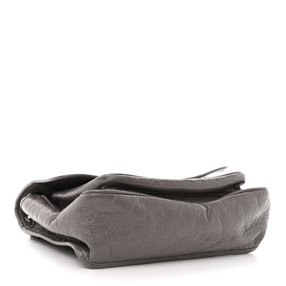Saint Laurent Crinkled Calfskin Matelasse Monogram Medium Niki Chain Satchel Fog 4 of 10