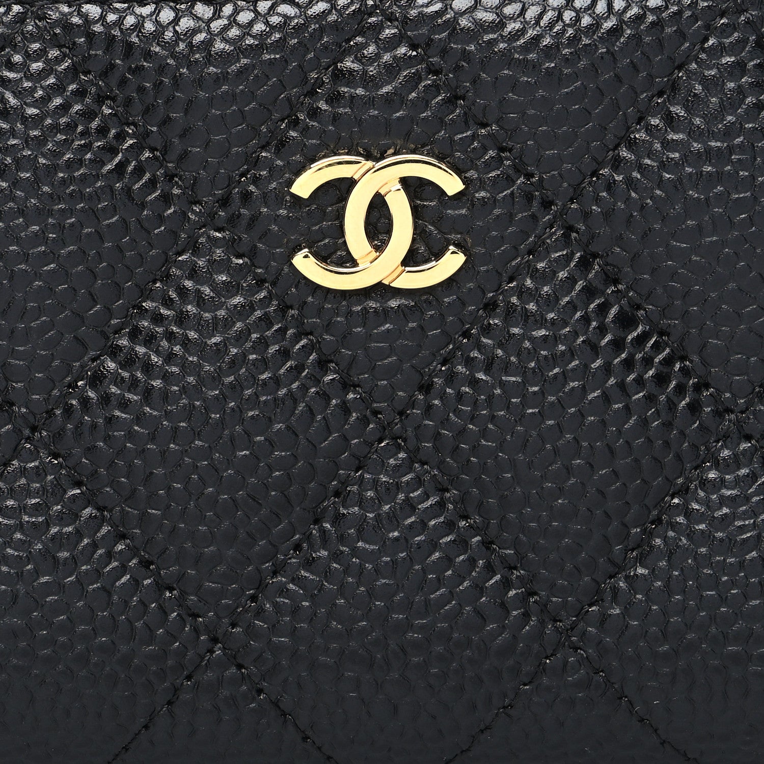 Chanel Caviar Quilted Zip Coin Purse Black 8 of 11