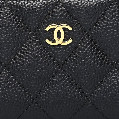 Chanel Caviar Quilted Zip Coin Purse Black 8 of 11