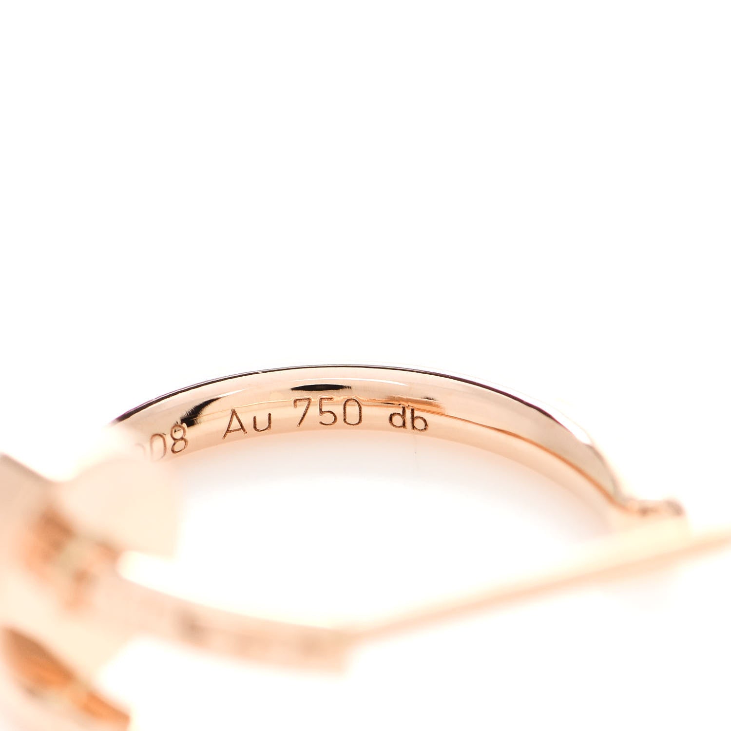 Cartier 18K Pink Gold Juste Un Clou Hoop Earrings 5 of 6