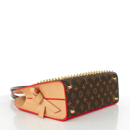Louis Vuitton Monogram Calf Hair Spikes Iconoclasts Christian Louboutin Tote Red 4 of 7