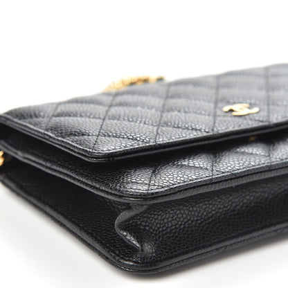 Chanel Caviar Quilted Wallet On Chain WOC Black 9 of 11
