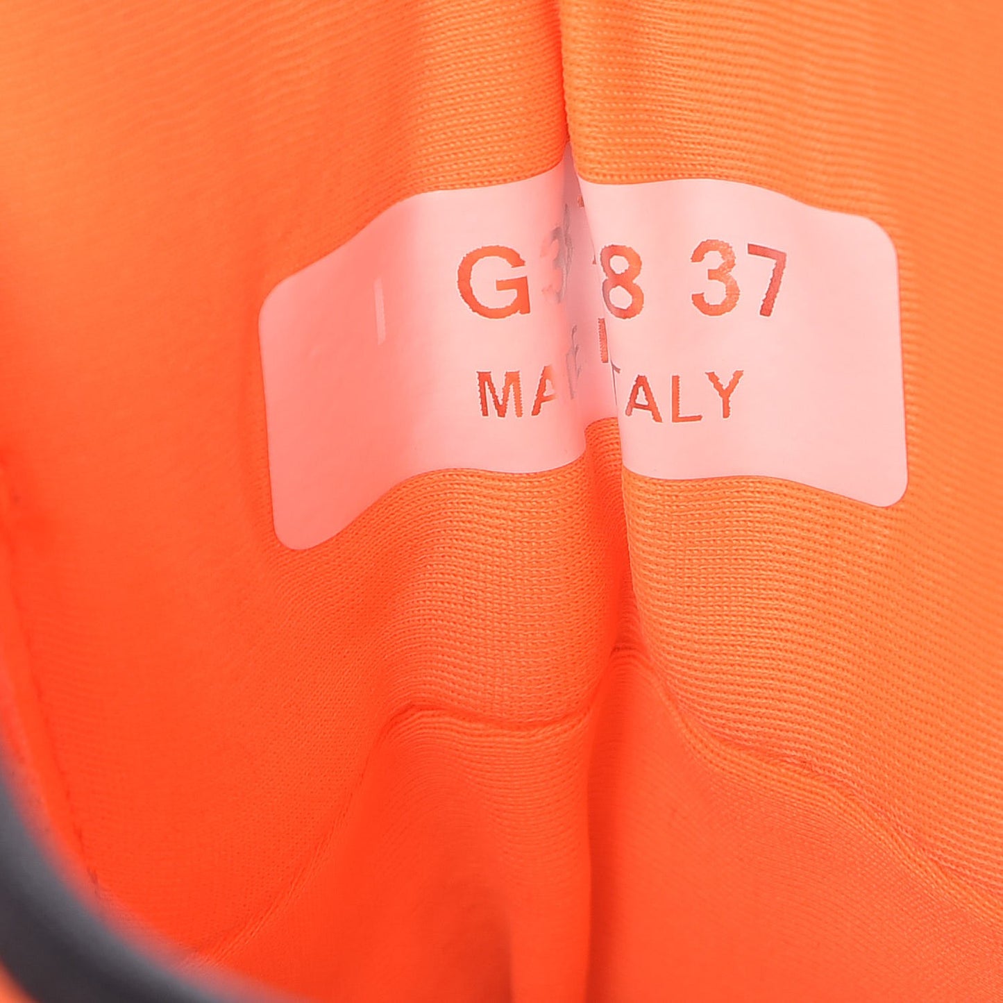 Suede Calfskin Lambskin Neoprene High Top CC Sneakers 37 White Fluo Orange