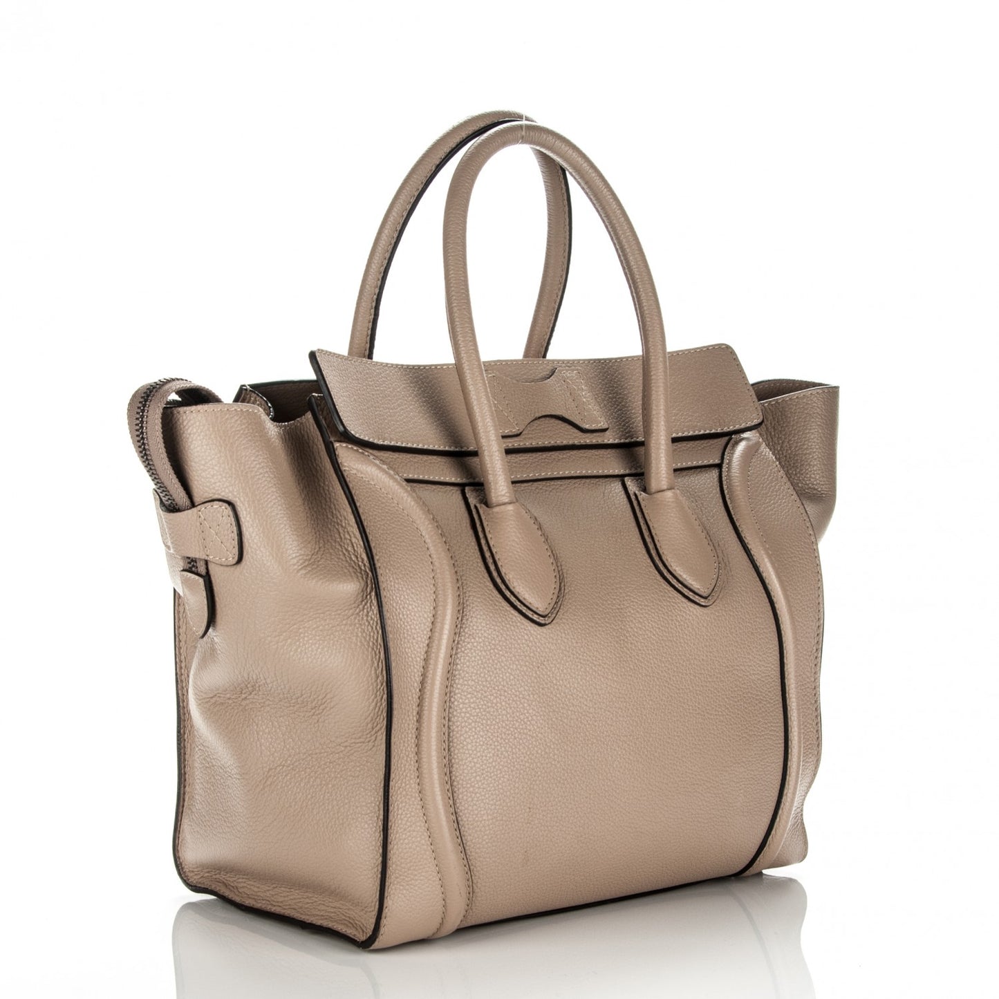 Drummed Calfskin Mini Luggage Dune