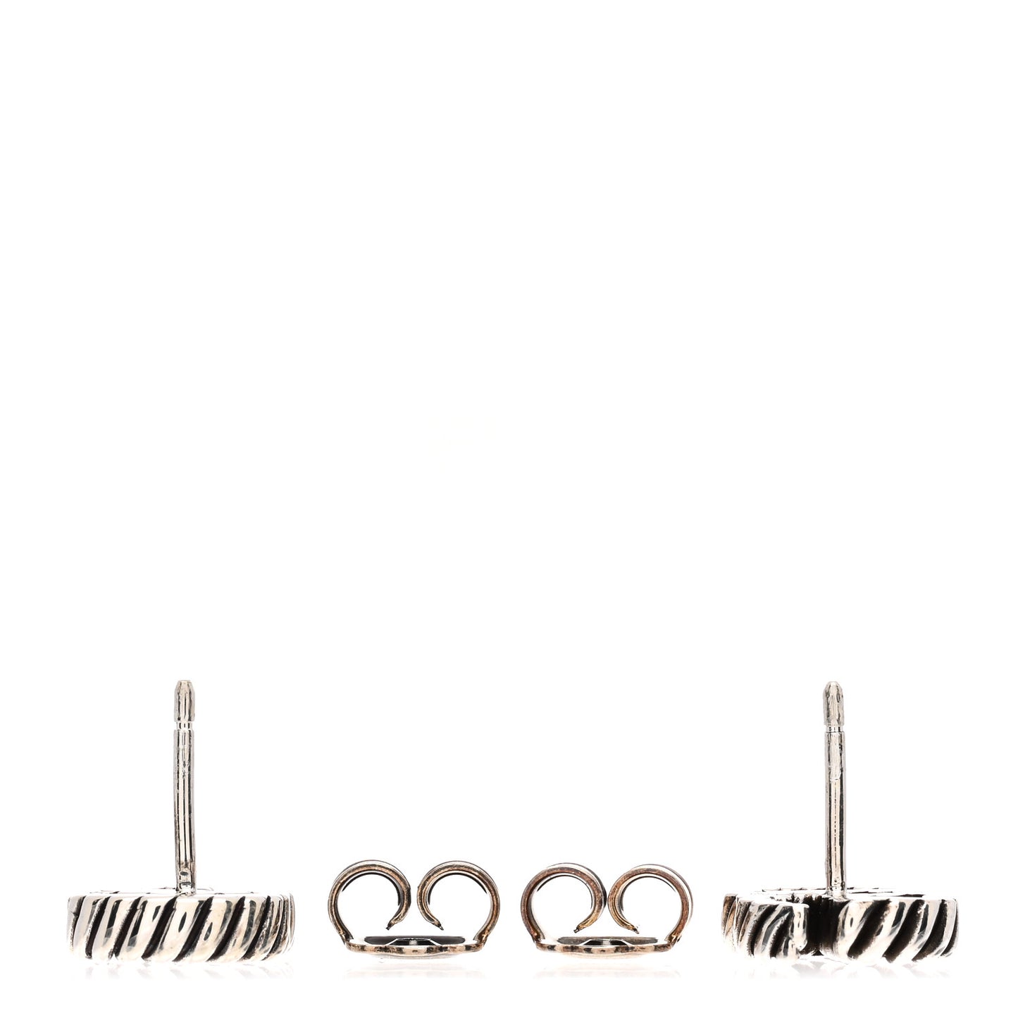 Sterling Silver Torchon Double G Earrings