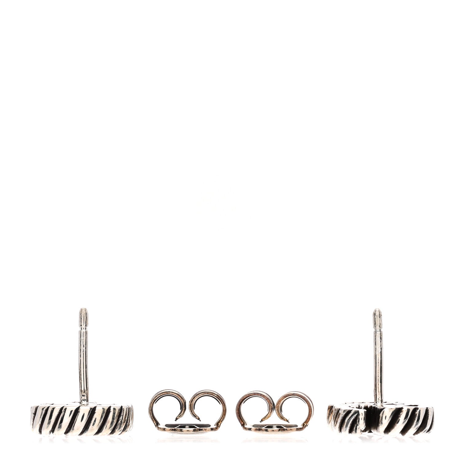 Gucci Sterling Silver Torchon Double G Earrings 3 of 4