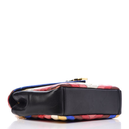 Saint Laurent Metallic Calfskin Matelasse Chevron Monogram Medium College Satchel Multicolor 4 of 13