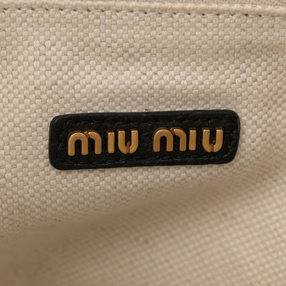 Miu Miu Vitello Daino Shoulder Bag Black 6 of 14