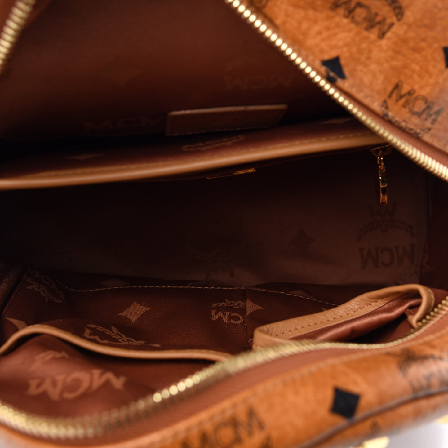 Visetos Studded Small Stark Backpack Cognac