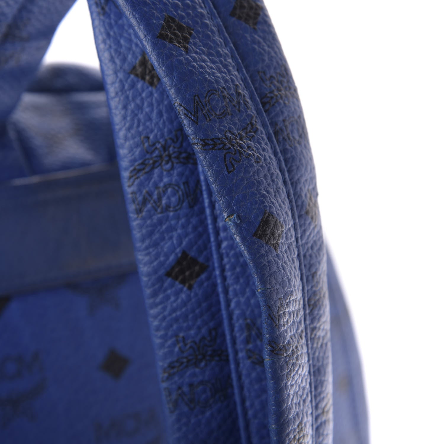 MCM Visetos Medium Side Stud Stark Backpack Blue 14 of 17