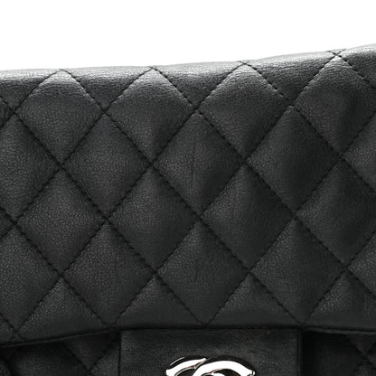 Chanel Calfskin Quilted Large Cambon Flap Black White 17 of 25