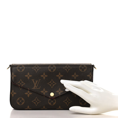 Louis Vuitton Monogram Pochette Felicie Chain Wallet Fuchsia 2 of 9