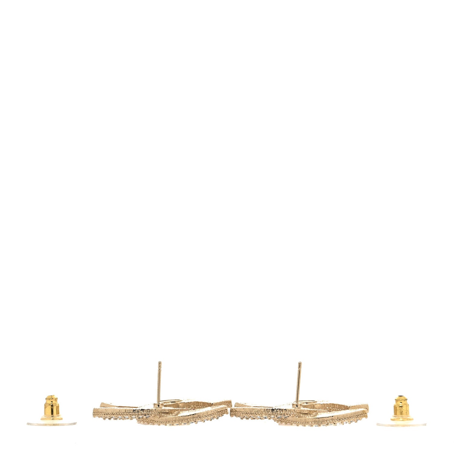 Chanel Crystal CC Earrings Gold Multicolor 3 of 5