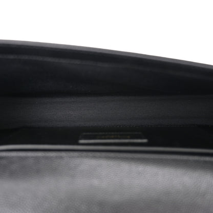 Saint Laurent Grain De Poudre Monogram Cassandre Clutch  Black 5 of 11
