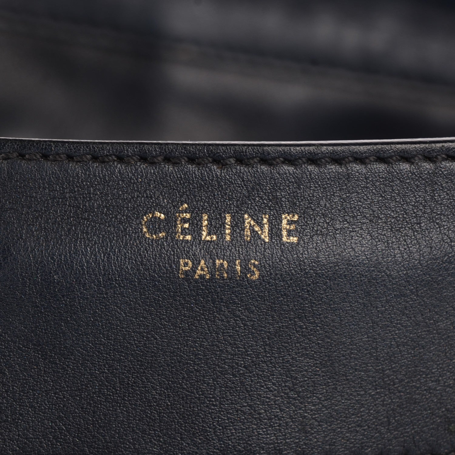 Celine Calfskin Denim Mini Luggage Black Navy 14 of 17