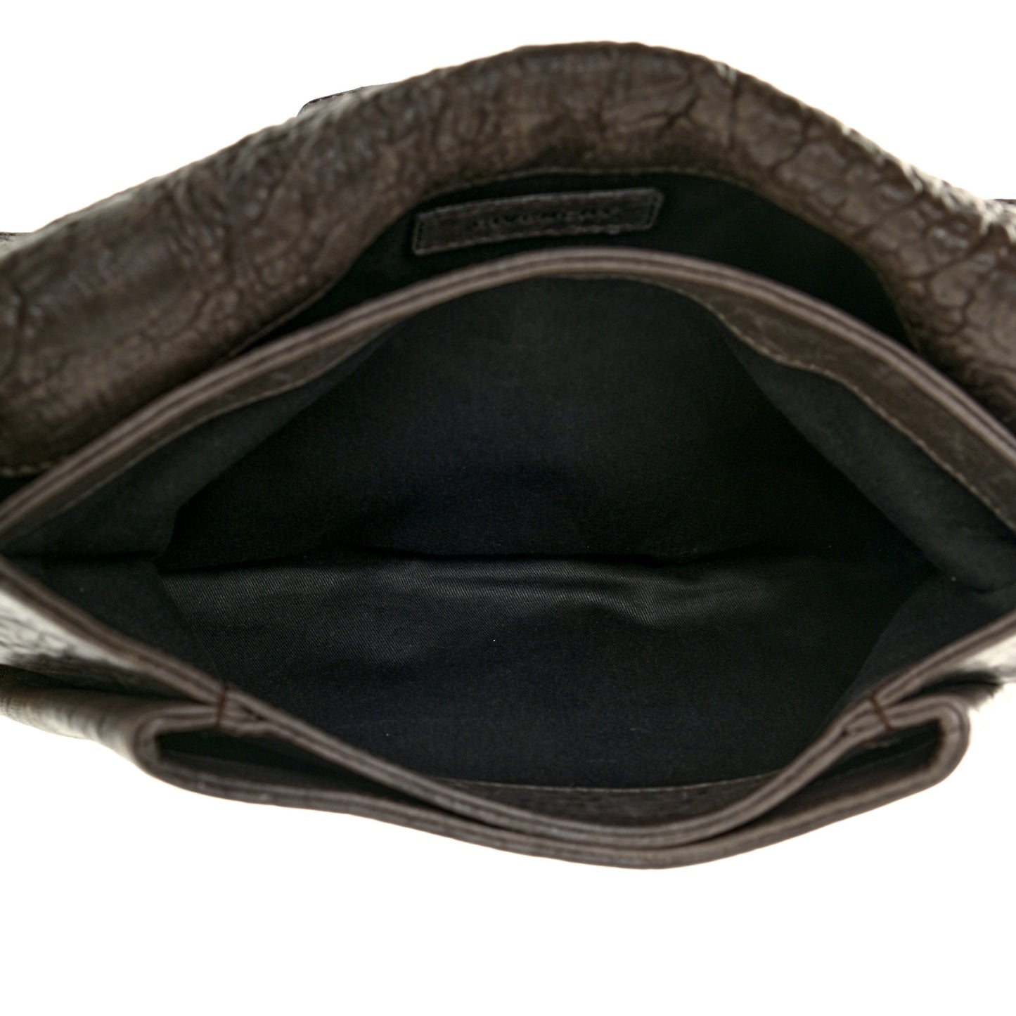 Bullhide Calfskin Medium Antigona Envelope Clutch Brown