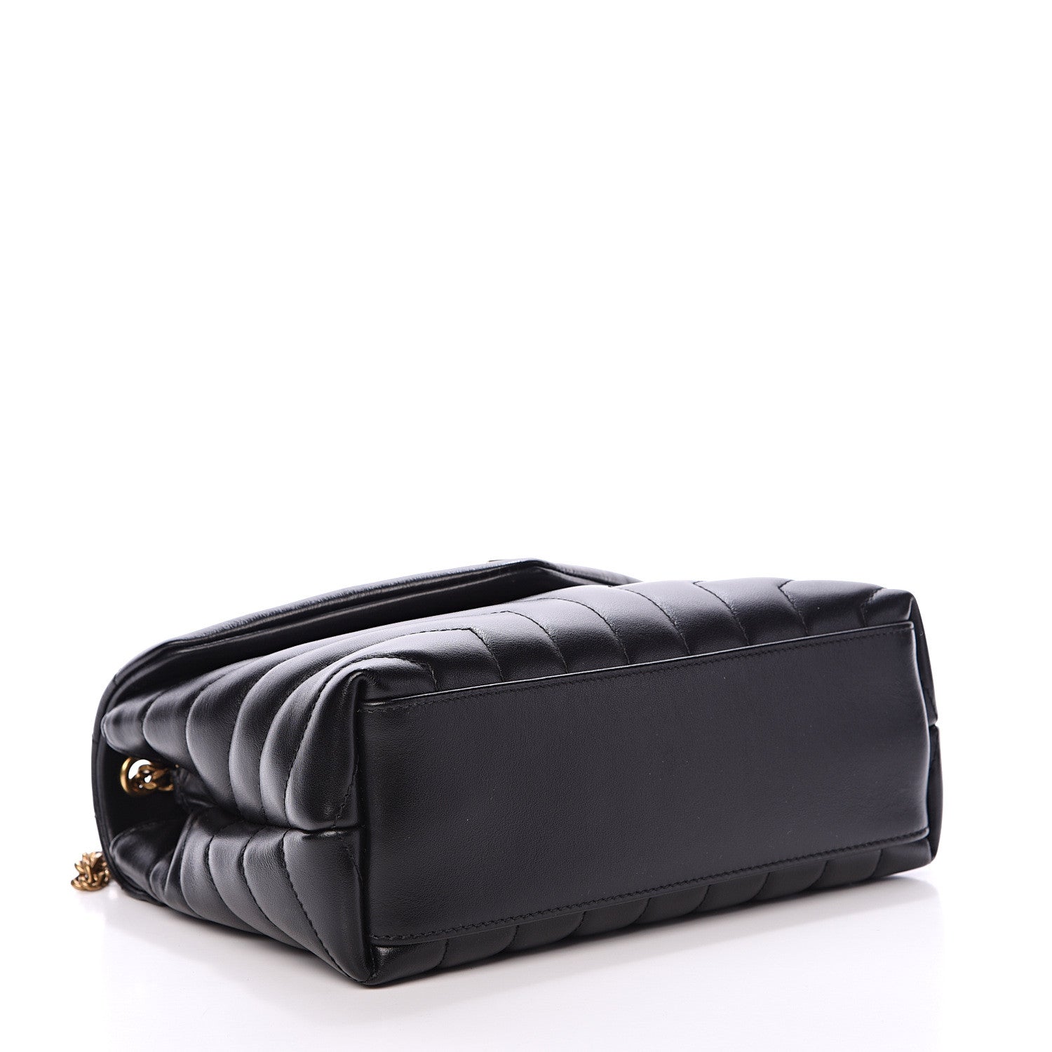 Saint Laurent Calfskin Y Quilted Monogram Small Loulou Chain Satchel Black 3 of 11