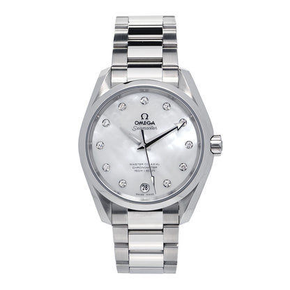 Omega Stainless Steel Diamond Mother of Pearl 39mm Seamaster Master Co-Axial Chronometer Aqua Terra Automatic Watch 231.10.39.21.55.002 1 of 5