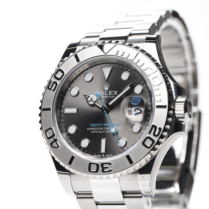 Rolex Stainless Steel Platinum 40mm Oyster Perpetual Date Yacht-Master Watch Slate 126622 8 of 10