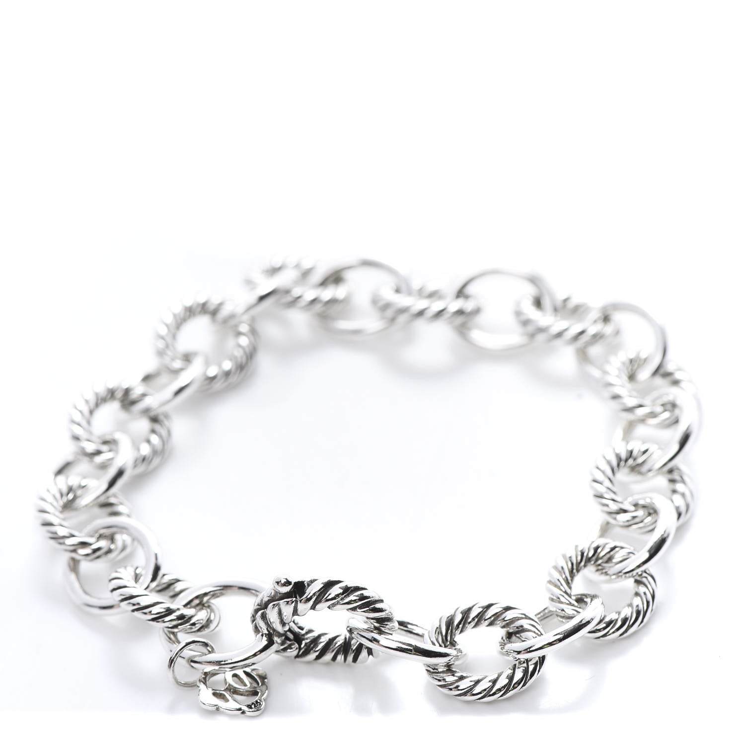 David Yurman Sterling Silver 10mm Medium Oval Link Bracelet 5 of 10