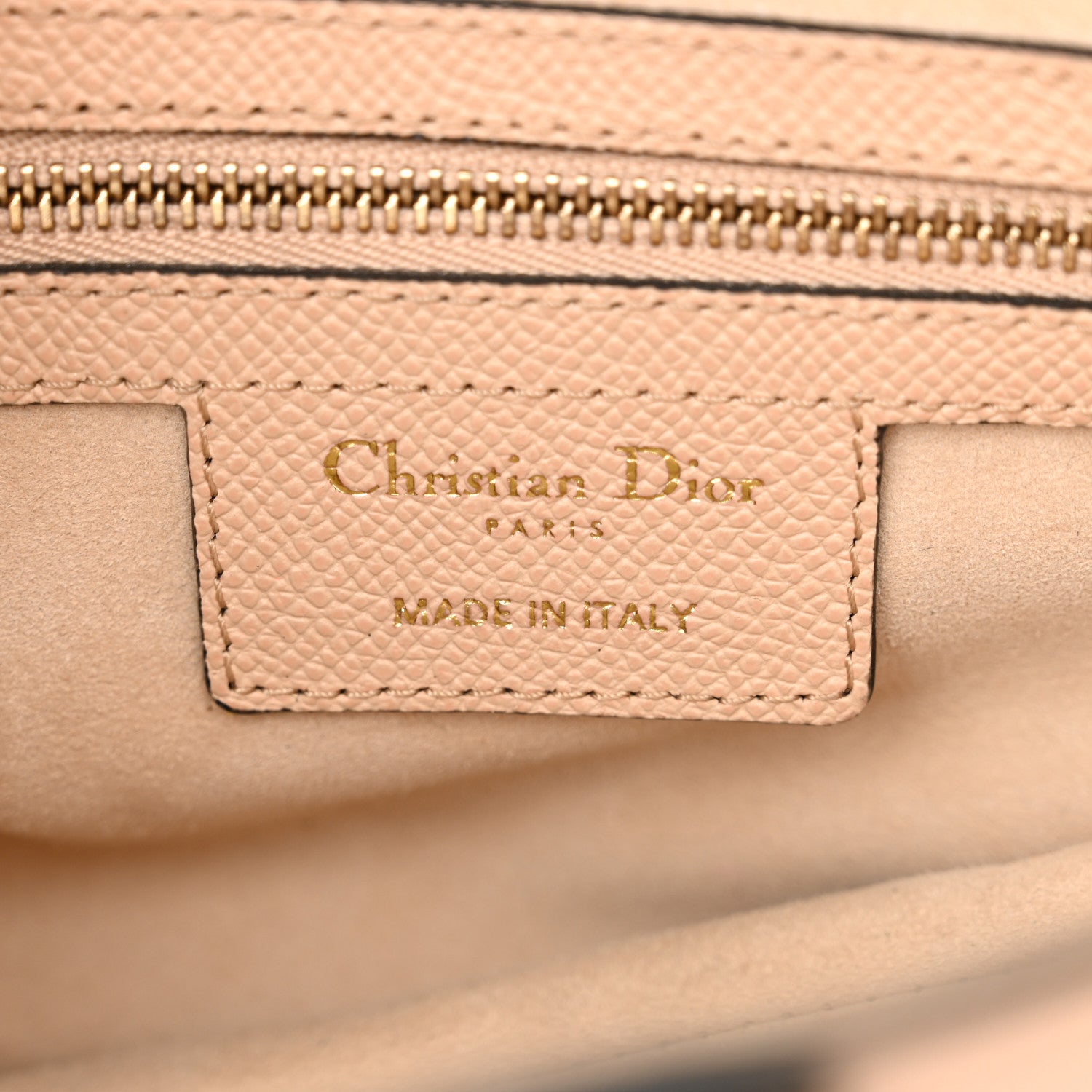Christian Dior Grained Calfskin Saddle Bag With Strap Warm Taupe 6 of 15