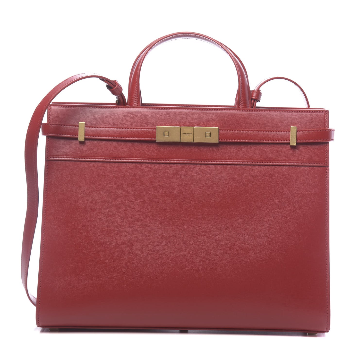 Calfskin Small Manhattan Shopper Tote Red