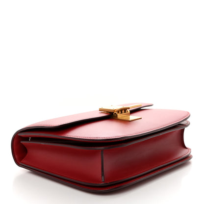 Celine Box Calfskin Medium Classic Box Flap Bag Red 4 of 10