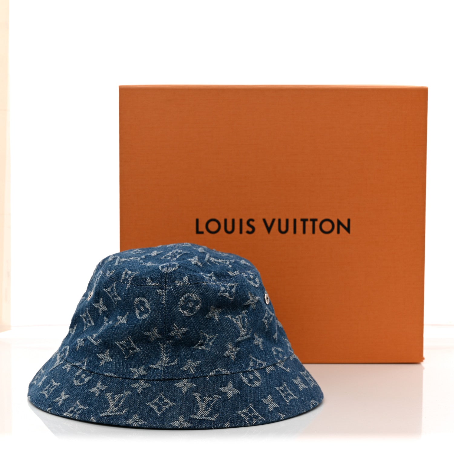 Louis Vuitton Monogram Denim Transformable Bob Bucket Hat 58 Blue 14 of 14