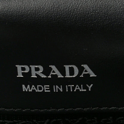 Prada Nylon Calfskin Identity Shoulder Bag Black 6 of 11