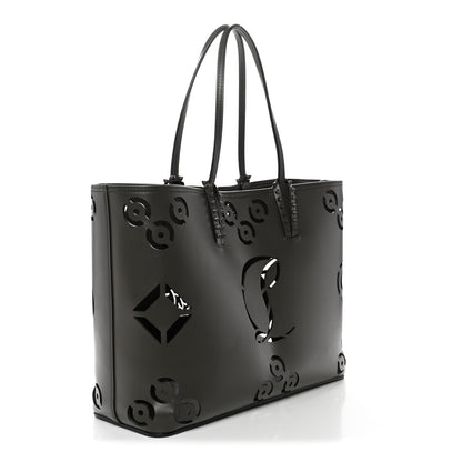 Christian Louboutin Calfskin Paris CL Logo Perforated Cabata Tote Rocket 4 of 12