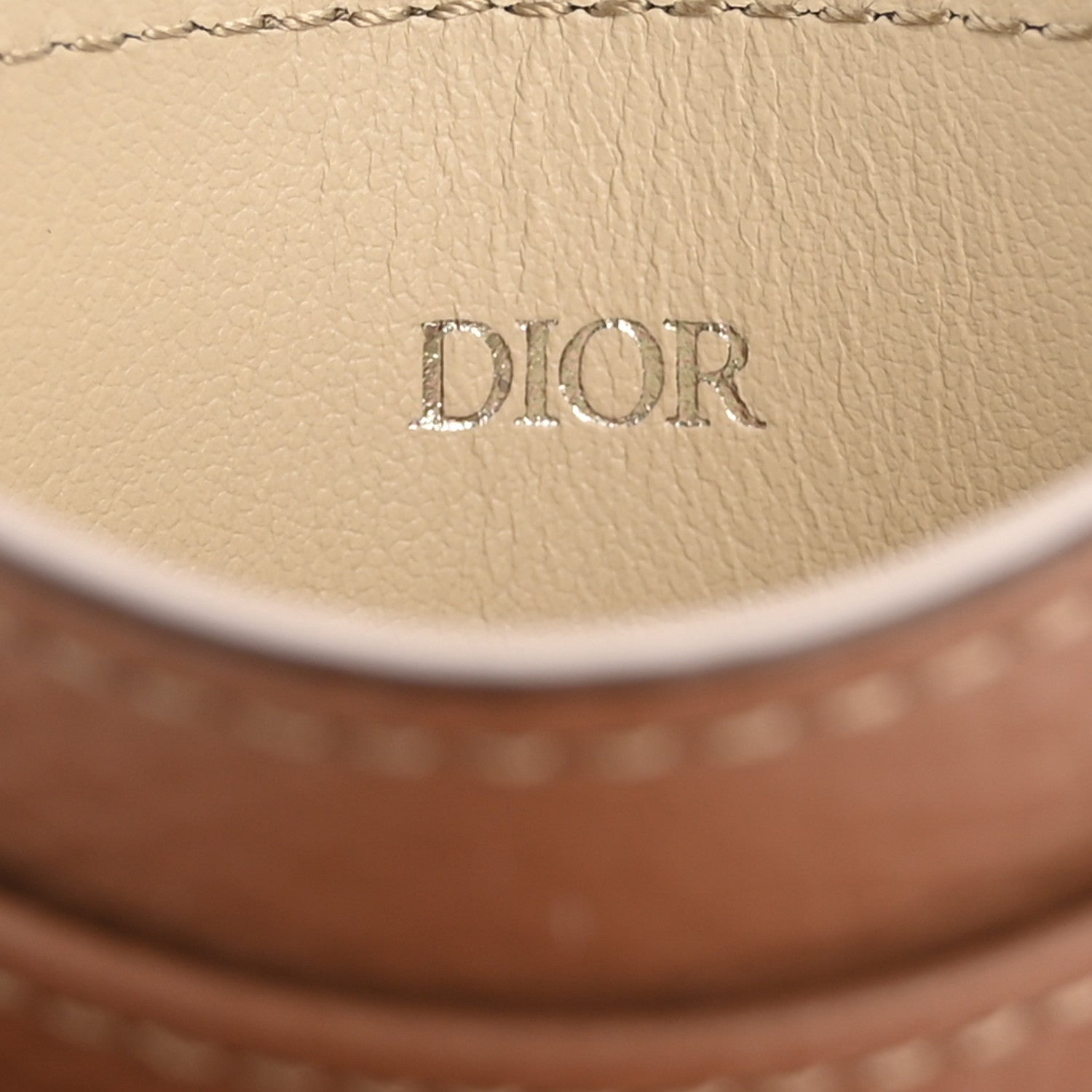 Christian Dior HOMME Grained Calfskin CD Icon Card Holder Brown 6 of 8