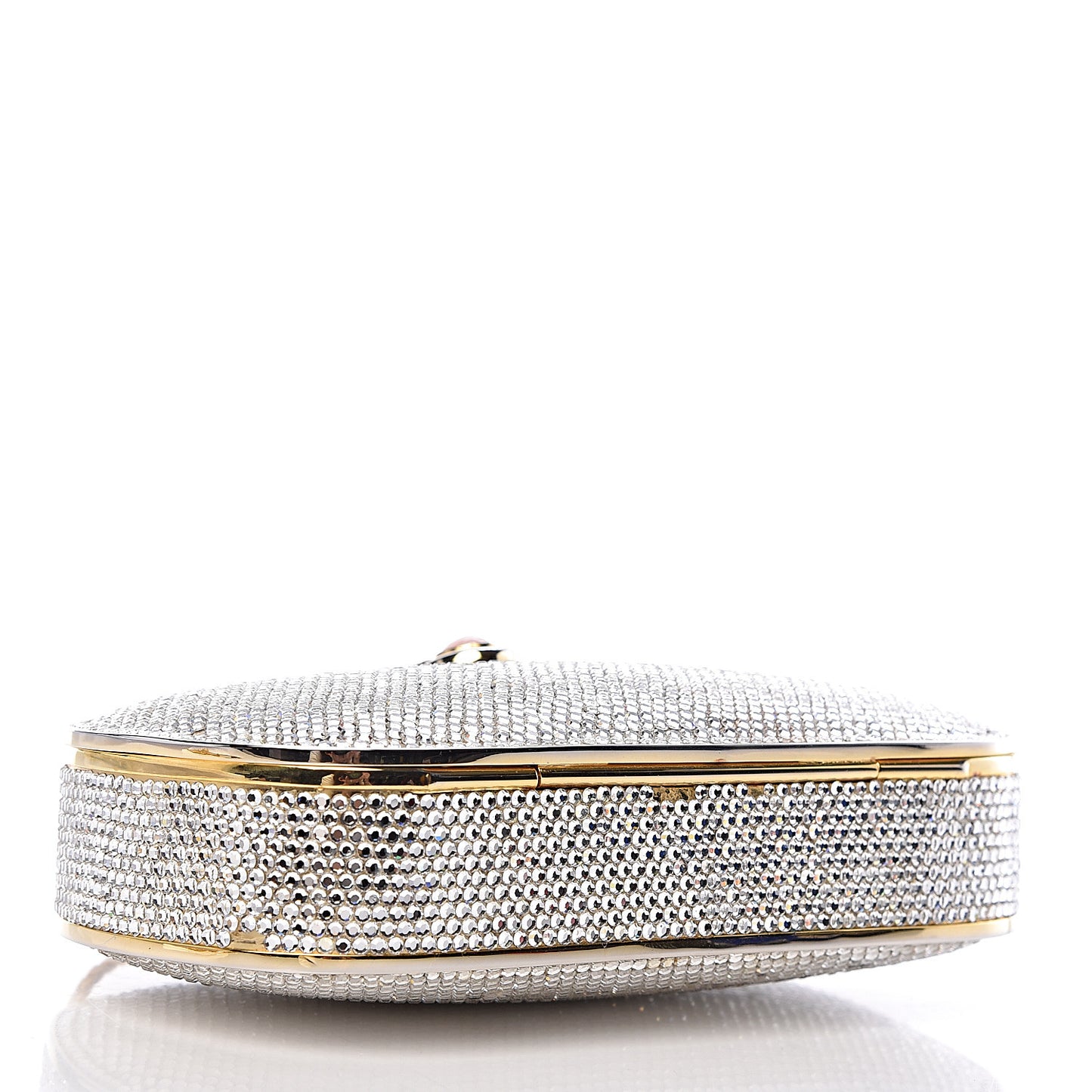Swarovski Crystal Minaudiere Clutch Gold