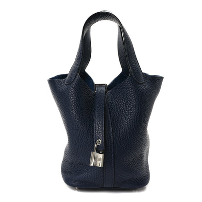 Hermes Taurillon Clemence Picotin Lock 18 PM Bleu Nuit 1 of 9
